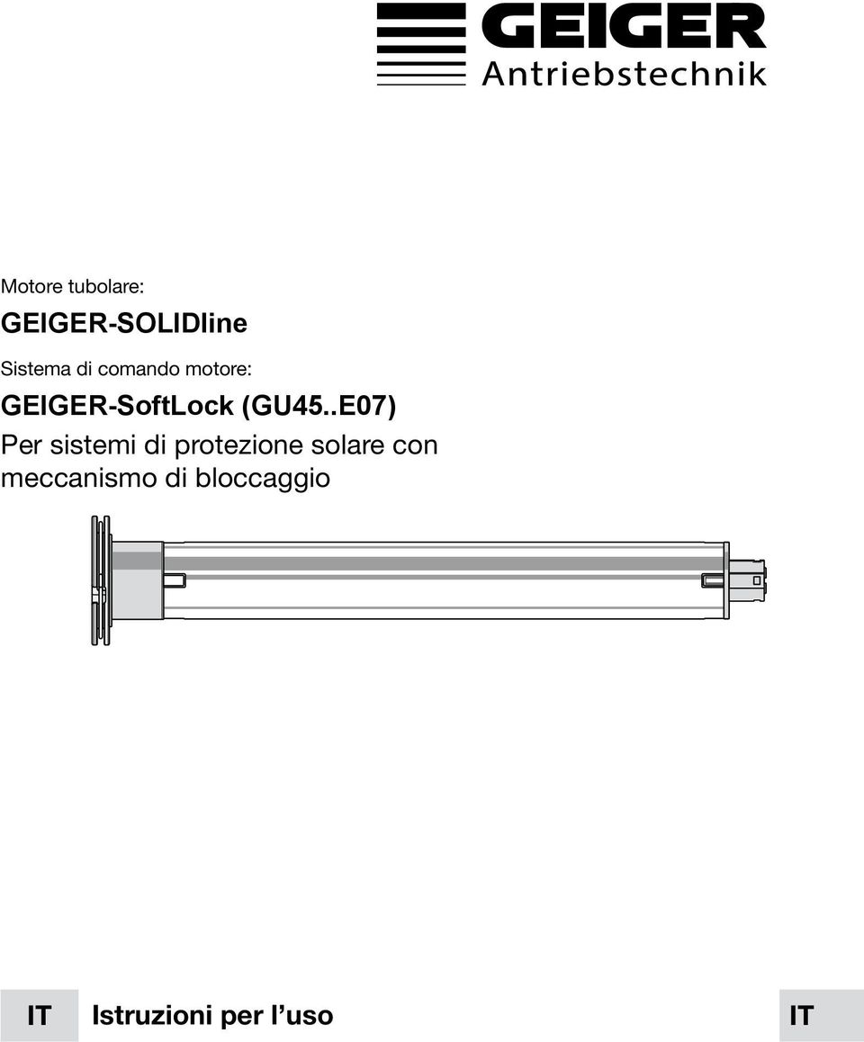 .E07) Per sistemi di protezione solare con meccanismo di bloccaggio DE