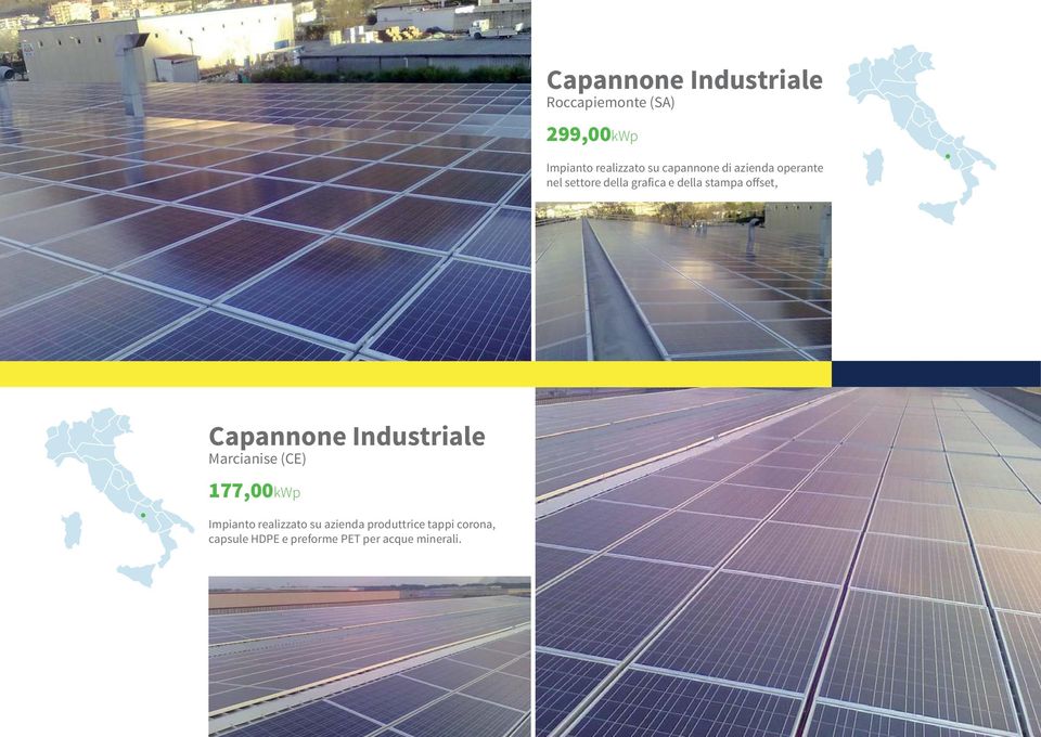 offset, Capannone Industriale Marcianise (CE) 177,00kWp Impianto realizzato