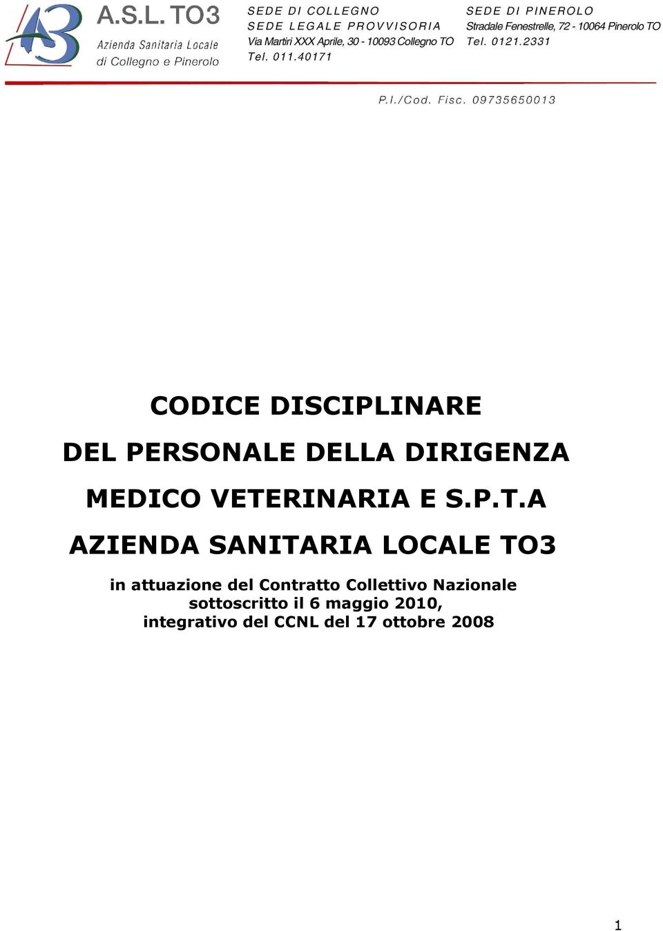 attuazione del Contratto Collettivo Nazionale