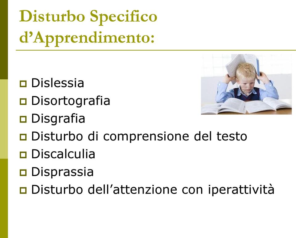 di comprensione del testo Discalculia