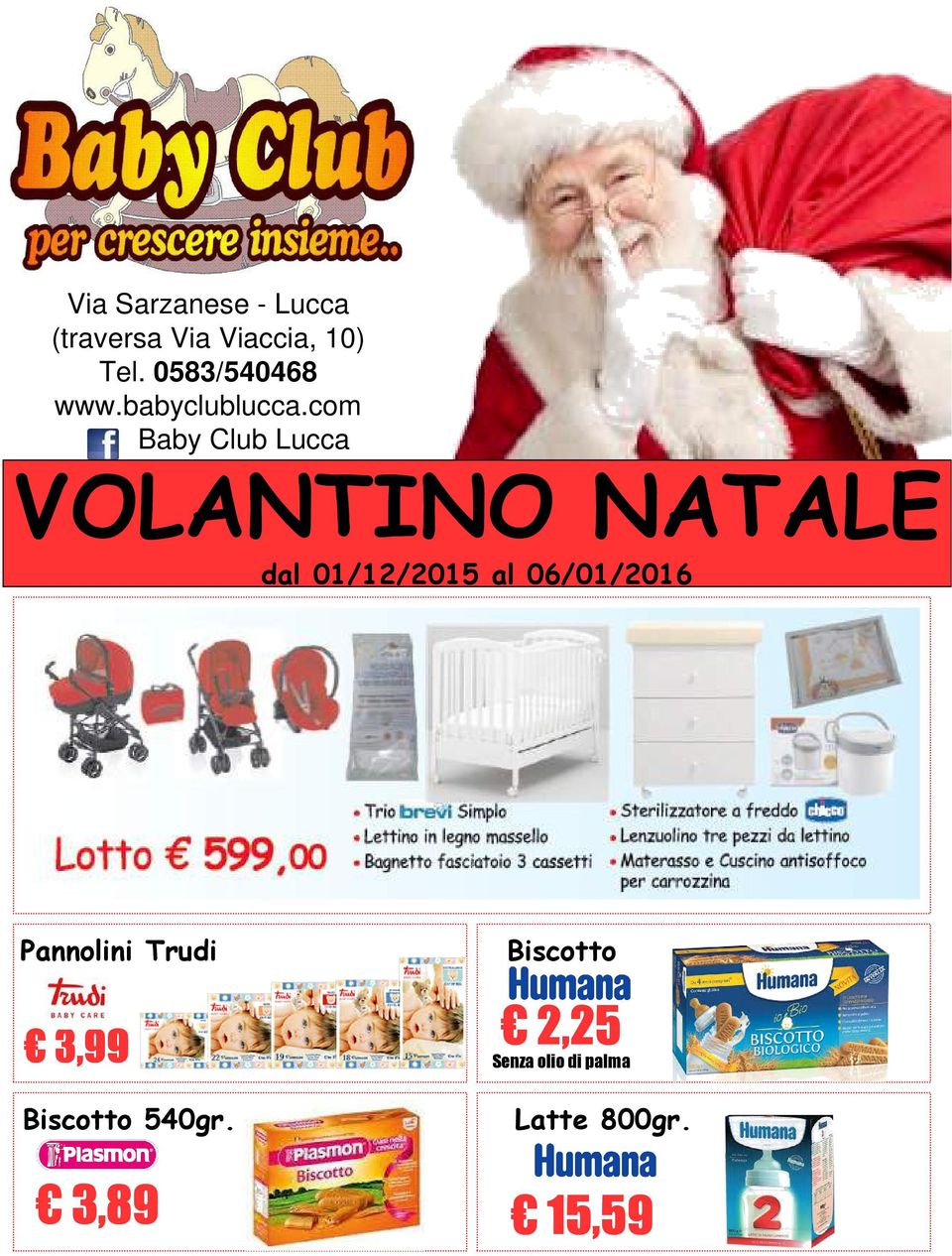 com Baby Club Lucca VOLANTINO NATALE dal 01/12/2015 al