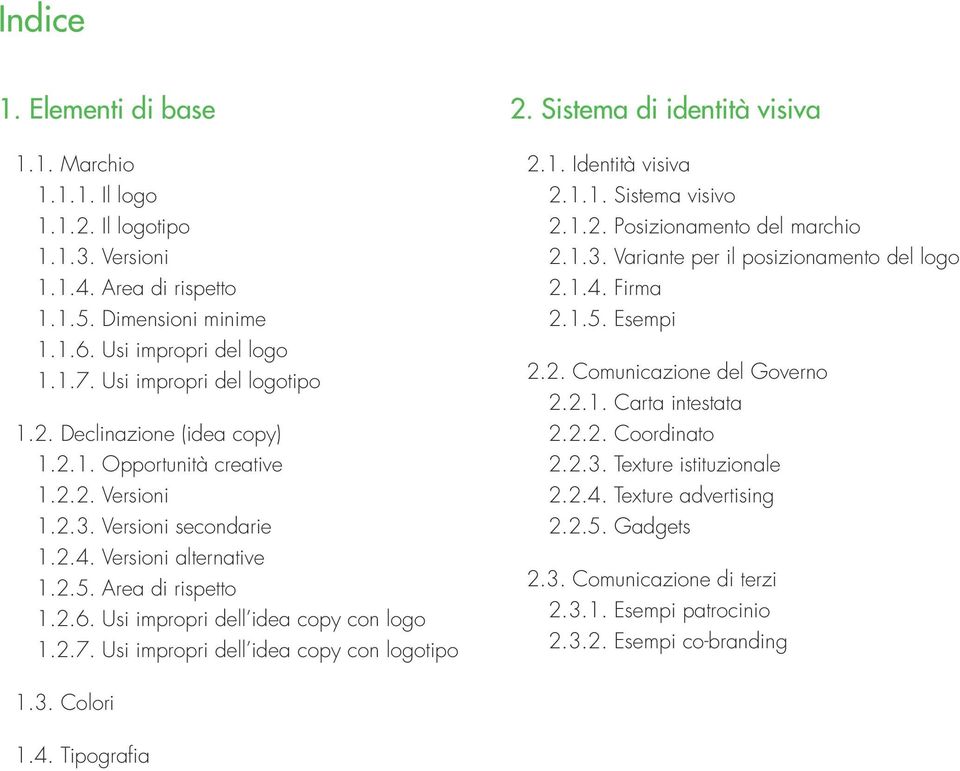 Usi impropri dell idea copy con logo 1.2.7. Usi impropri dell idea copy con logotipo 2. Sistema di identità visiva 2.1. Identità visiva 2.1.1. Sistema visivo 2.1.2. Posizionamento del marchio 2.1.3.