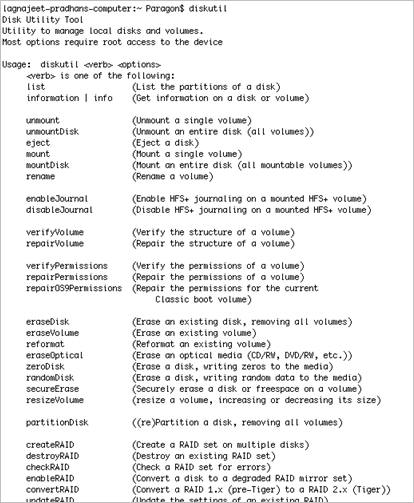 17 Digitare diskutil erasevolume UFSD "Disk Label" device per formattare la partizione desiderata su NTFS.