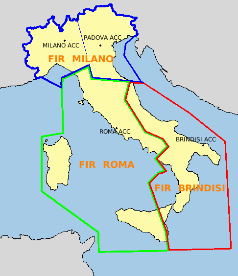 9. SPAZI AEREI FIR (Regione Informazione Volo) UIR (Regione Informazione Volo Superiore) FIR Spazio Aereo non controllato all'interno del quale vengono forniti