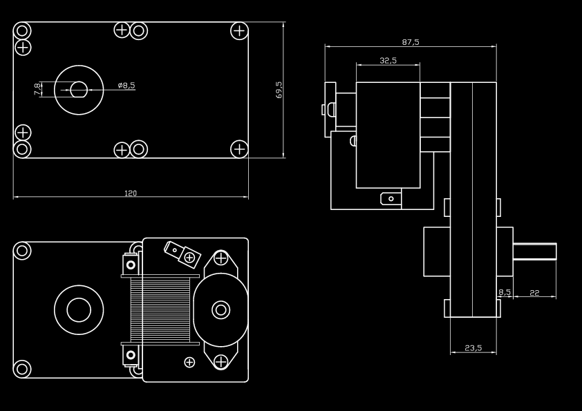 MOTORIDUTTORE MODELLO 504 230V 50HZ ALBERO