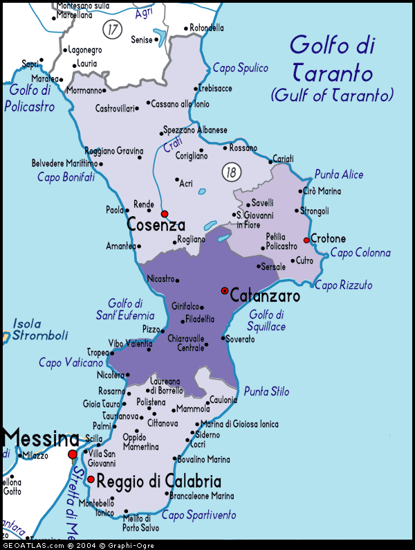 KALABIJA 2016 Kalabrija je najjužnejša država Italije in je le 3 km oddaljena od Sicilije, tako da že kujejo načrte o povezavi Kalabrije in Sicilije z mostom. Kalabrija se razteza na več kot 15.