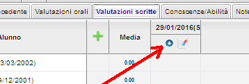 Nella schermata che si apre Il docente inserisce le valutazioni delle prove scritte. 1.8.