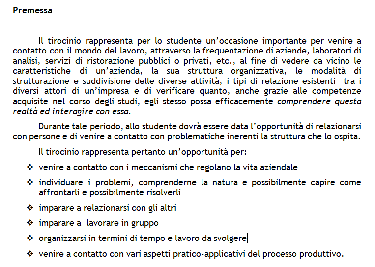 Linee guida per la stesura della