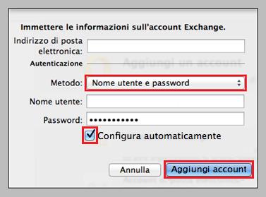 3.4.3 Si aprirà una nuova finestra di settaggio; indicare le credenziali di accesso come illustrato in Figura 15, avendo cura di