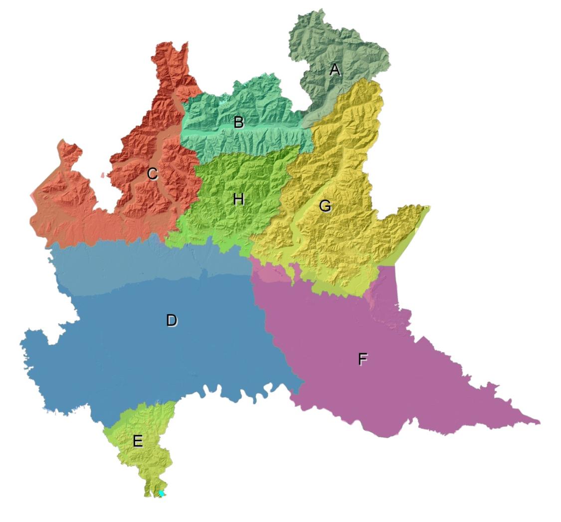 Figura 4 Zone omogenee di allerta per il rischio idrogeologico I comuni di Branduzzo e Robecco Pavese ricadono nella zona omogenea D Pianura Occidentale. 4.3.