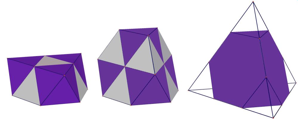 5. Tetraedri e tetraedri tronchi che tassellano lo spazio Abbiamo visto come ottaedri e tetraedri tassellano lo spazio.