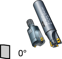 resa a candela Diametro 0,500-1,500 pollici CoroMill 390 Cilindrico Weldon Accoppiamento filettato RSATURA Dim.