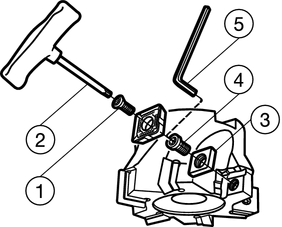 resa per spallamenti retti resa per spallamenti retti Diametro 2,000-10,000 pollici CoroMill 290 RSATURA Montaggio a manicotto Versione in pollici l 1 = lunghezza di programmazione D K c pollici