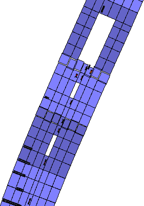 PAGINA 17 DI 21 2.3 Confronto tra modello 2D stato di fatto e di progetto Il Campanile presenta una diversa geometria nelle due direzioni del piano.