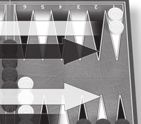 Il modo di muovere, il mangiare, la rientrata e l uscita delle pedine corrispondono al Backgammon classico, con l eccezione che nella pariglia va giocato un solo numero.