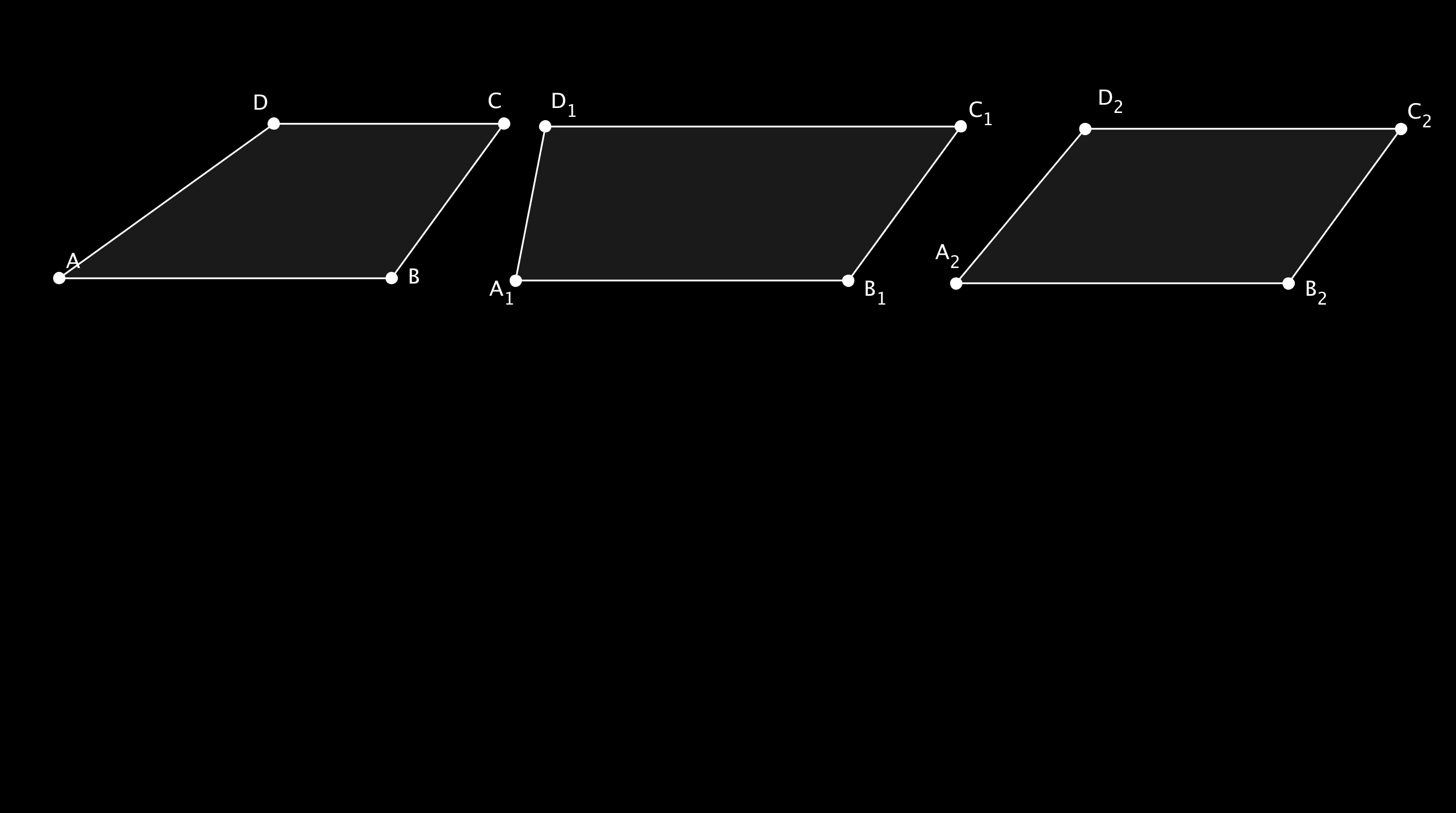 Trapezi = quadrilateri con almeno una coppia di lati paralleli.