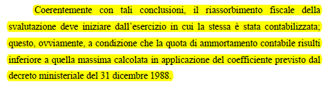 SVALUTAZIONE DEI BENI DI IMPRESA