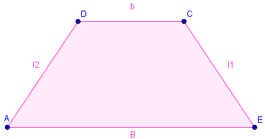 Nomenclatura dei trapezi Un trapezio si dice scaleno se ha i lati obliqui disuguali l 1 l 2 Un particolare tipo di trapezio scaleno ha