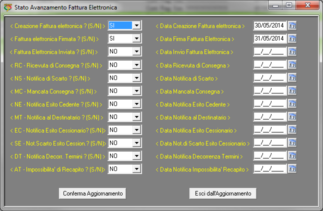 Per eseguire l elaborazione premere il pulsante VISUALIZZA, al termine apparirà la finestra sottostante con l elenco delle fatture che soddisfano i criteri impostati.