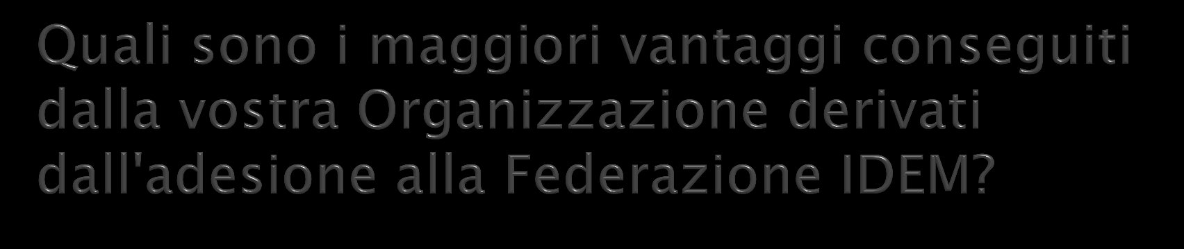 La possibilità di accedere a Servizi oltre i confini L'accesso a servizi tipo FileSender L'accesso alle risorse elettroniche delle biblioteche L'unificazione dell'accesso ai servizi interni e il SSO