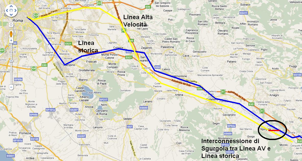 Proposta progettuale Sfruttamento della linea ad Alta Velocità Roma Napoli attraverso l interconnessione di Sgurgola No