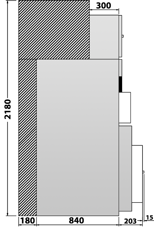 Internal Arc Proof units Dimensional Data Scomparti Arco Interno - Dati dimensionali Upwards Exhaust - Espulsione Gas dall alto L=375 SM SMS FIM FS L=500 BSM ESM SM5 FS5