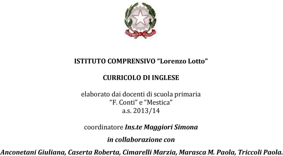 te Maggiori Simona in collaborazione con Anconetani Giuliana,