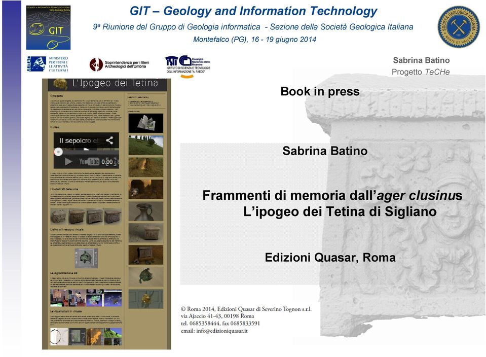 Geologica Italiana Book in press Frammenti di memoria dall