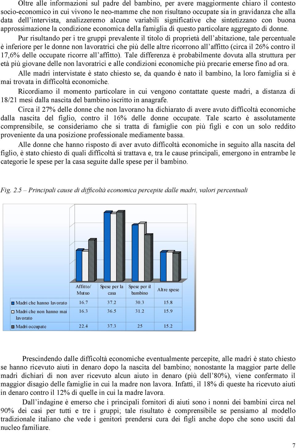 Pur risultando per i tre gruppi prevalente il titolo di proprietà dell abitazione, tale percentuale è inferiore per le donne non lavoratrici che più delle altre ricorrono all affitto (circa il 26%