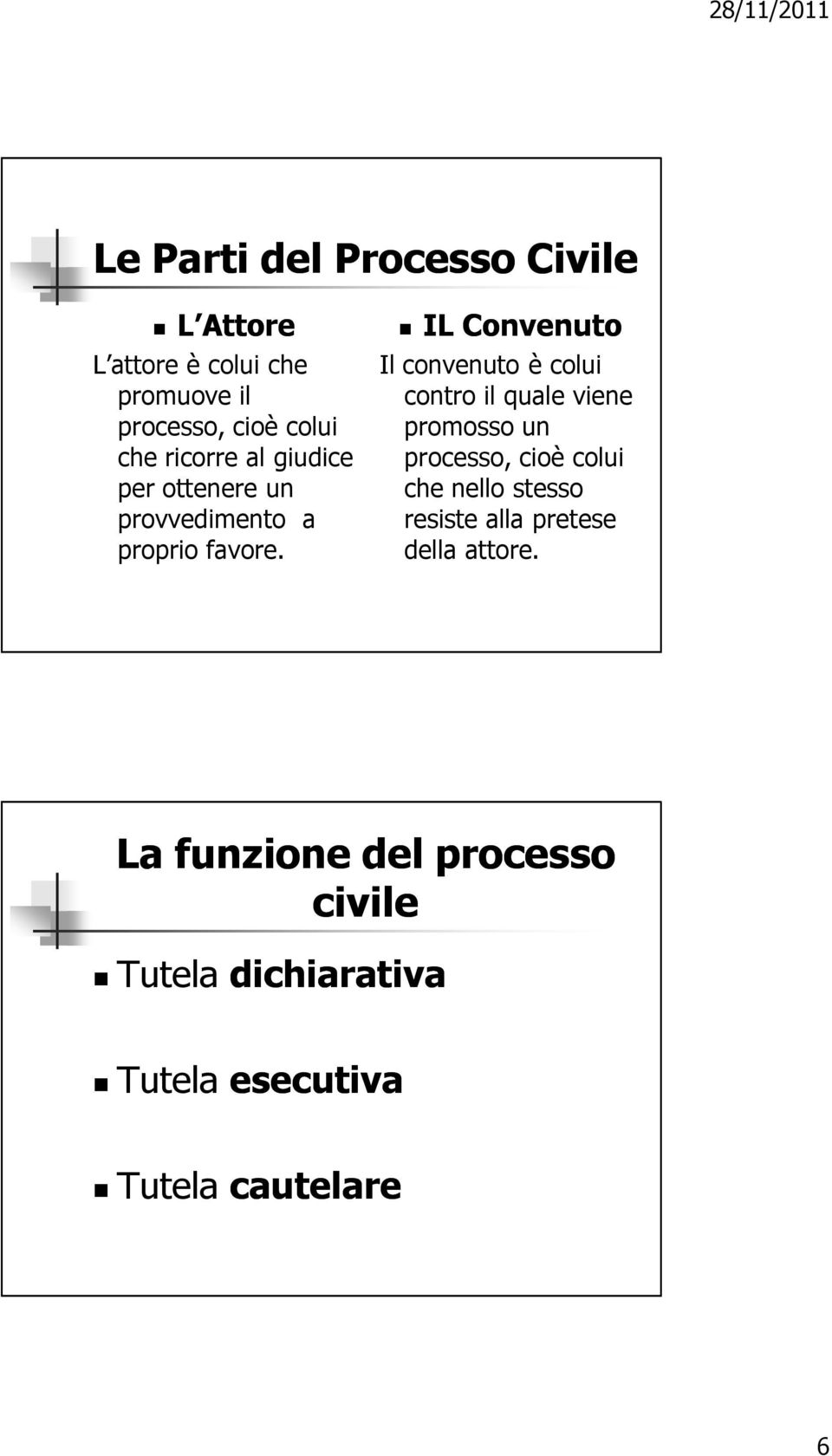 IL Convenuto Il convenuto Å colui contro il quale viene promosso un processo, cioå colui che