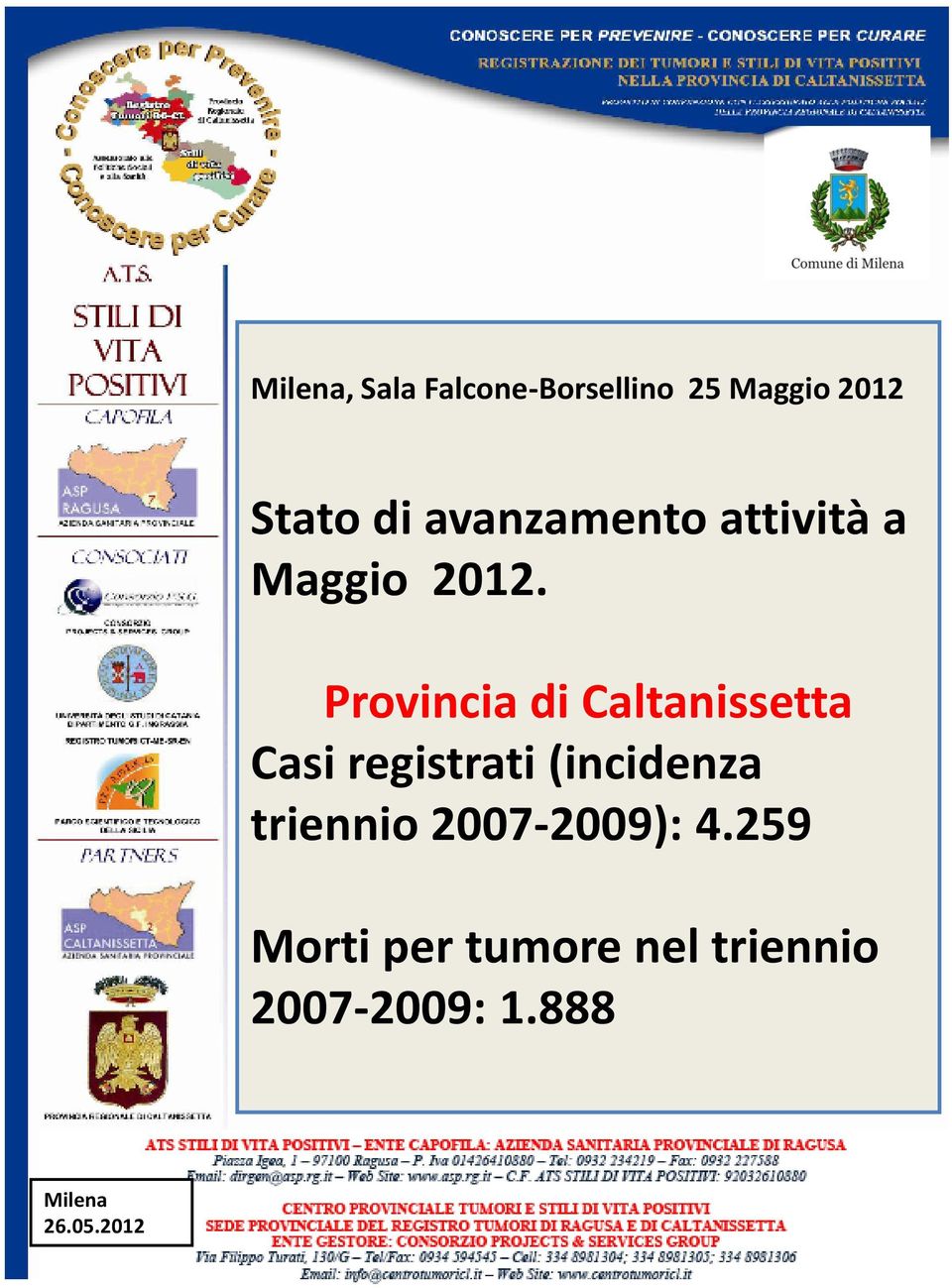 Provincia di Caltanissetta Casi registrati (incidenza