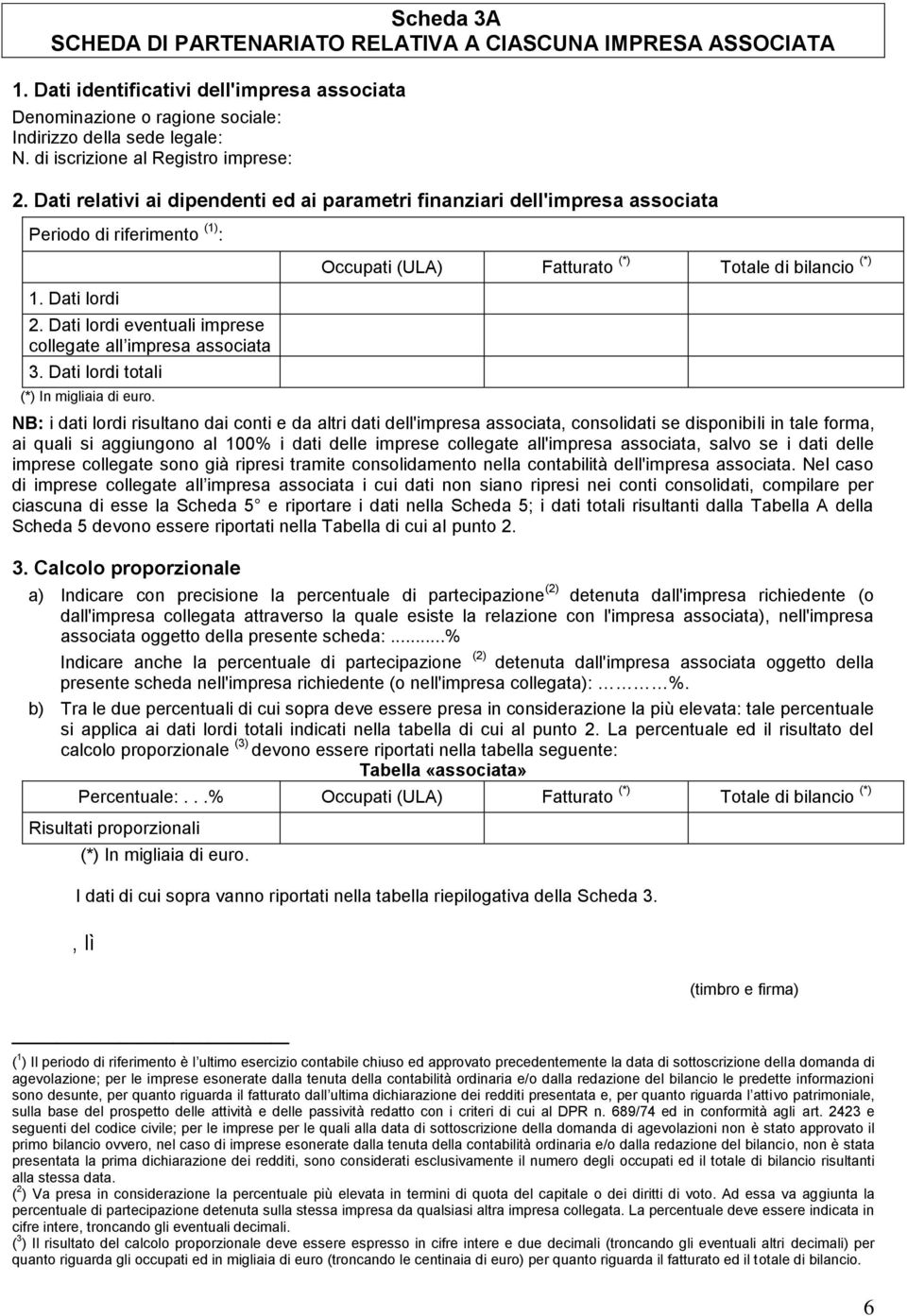 Dati lordi eventuali imprese collegate all impresa associata 3.