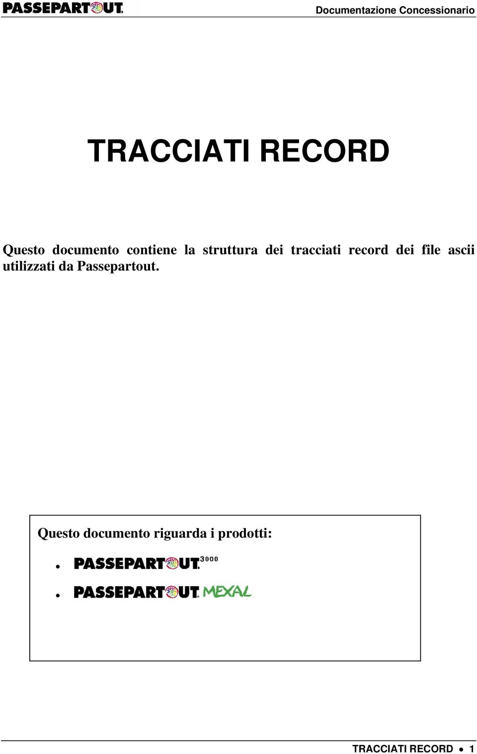 ascii utilizzati da Passepartout.