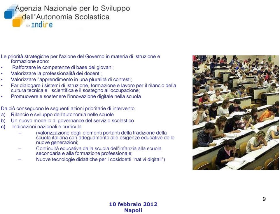 e sostenere l'innovazione digitale nella scuola.