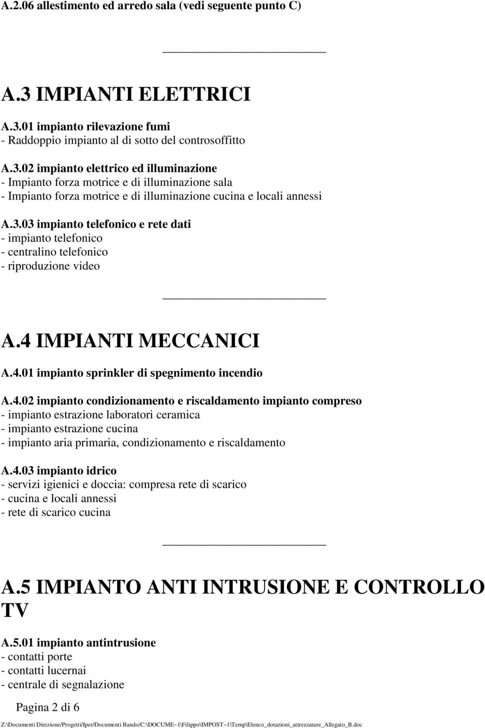 3.03 impianto telefonico e rete dati - impianto telefonico - centralino telefonico - riproduzione video A.4 