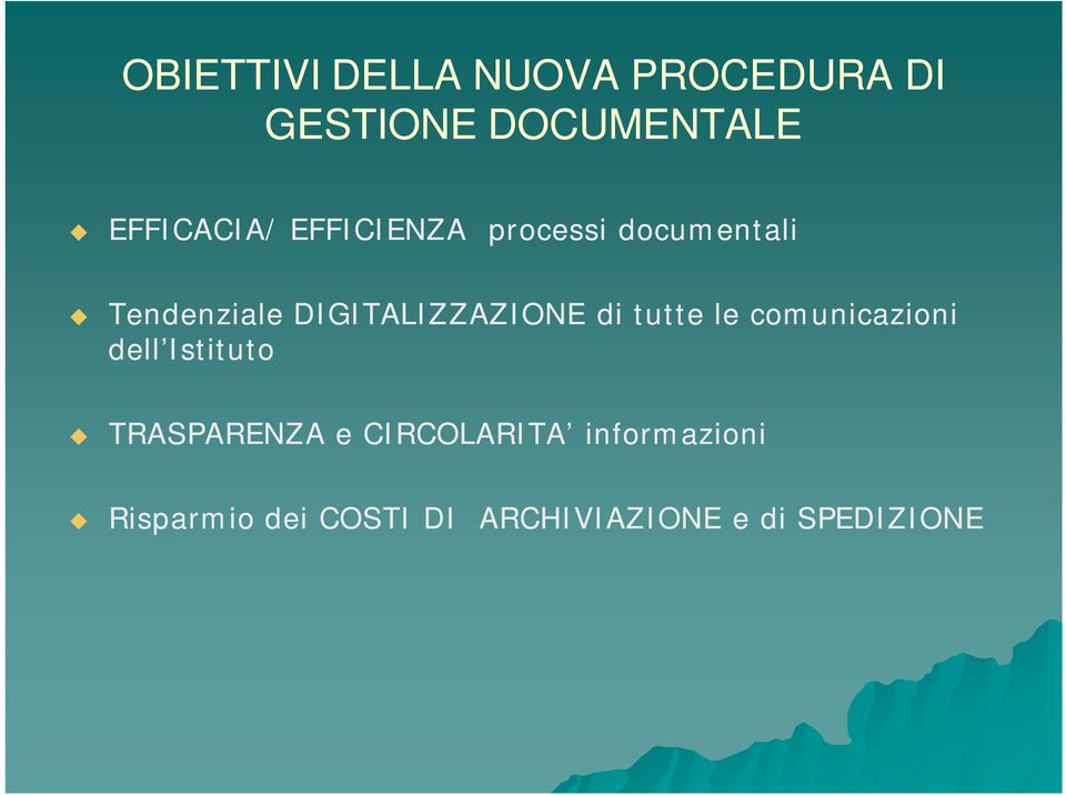 DIGITALIZZAZIONE di tutte le comunicazioni dell Istituto