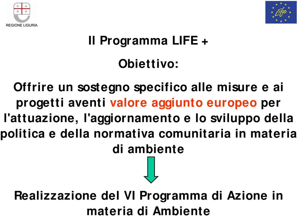 l'aggiornamento e lo sviluppo della politica e della normativa comunitaria