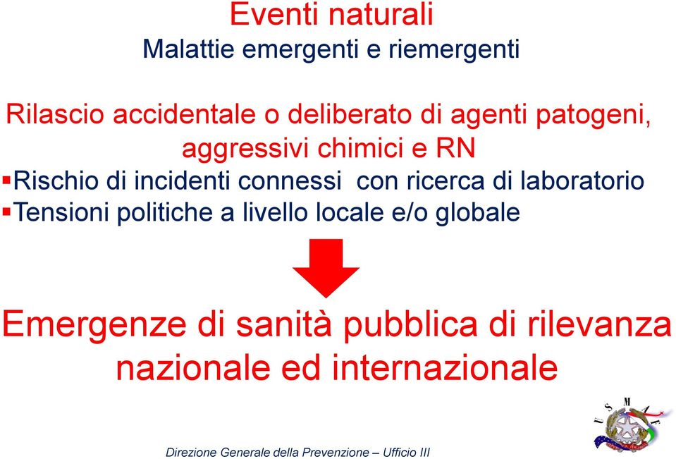 connessi con ricerca di laboratorio Tensioni politiche a livello locale e/o