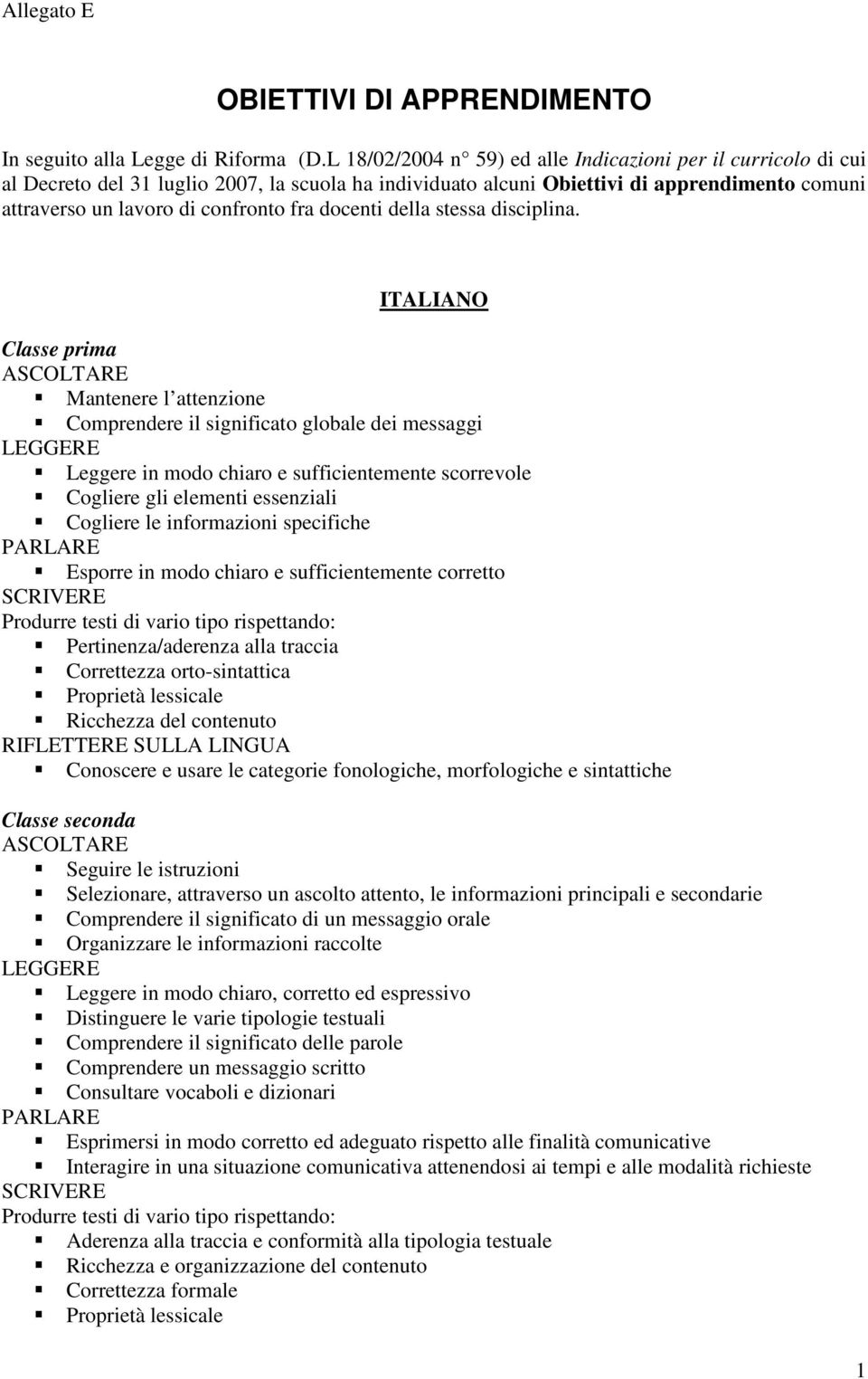 docenti della stessa disciplina.