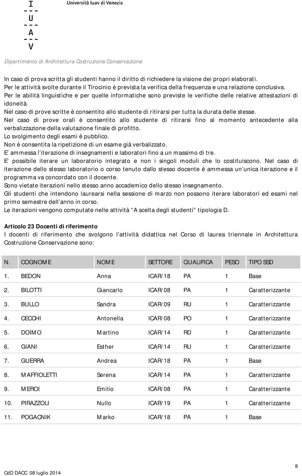 Per le abilità linguistiche e per quelle informatiche sono previste le verifiche delle relative attestazioni di idoneità.