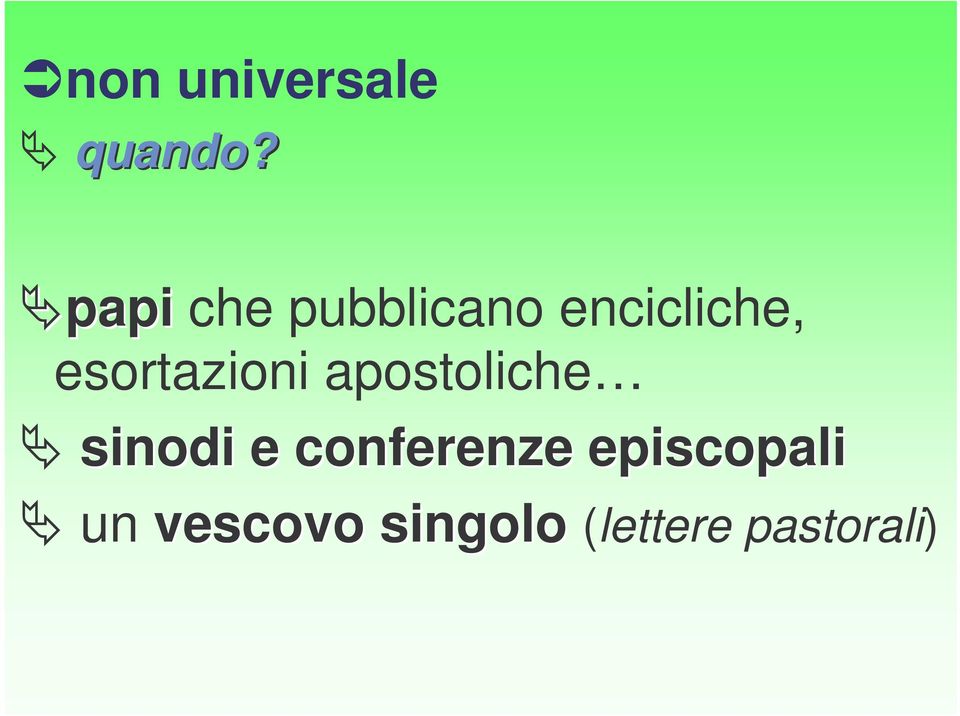 esortazioni apostoliche sinodi e