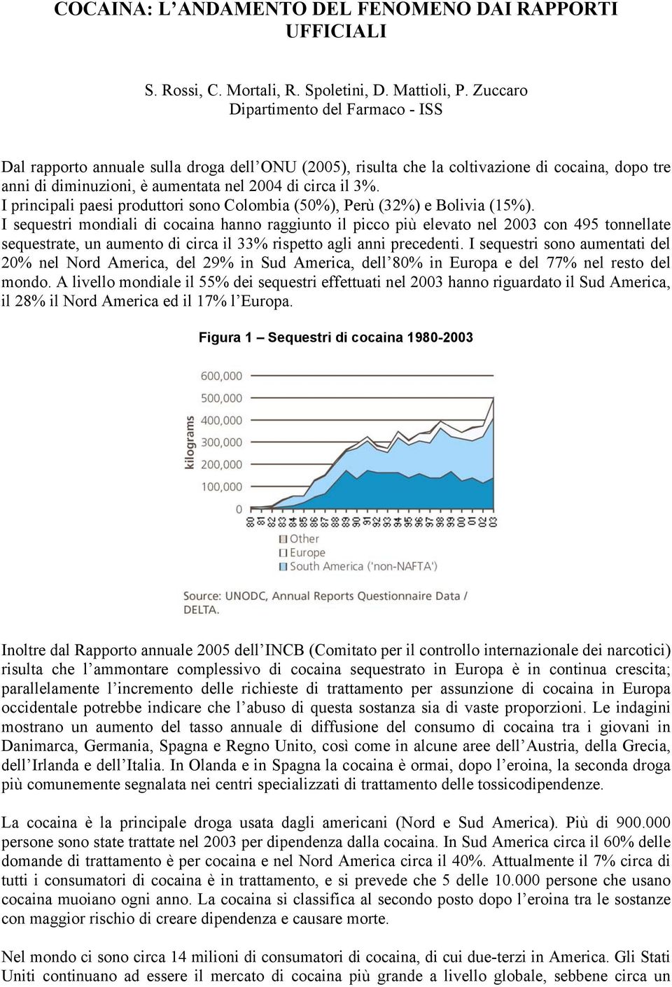 I principali paesi produttori sono Colombia (50%), Perù (32%) e Bolivia (15%).