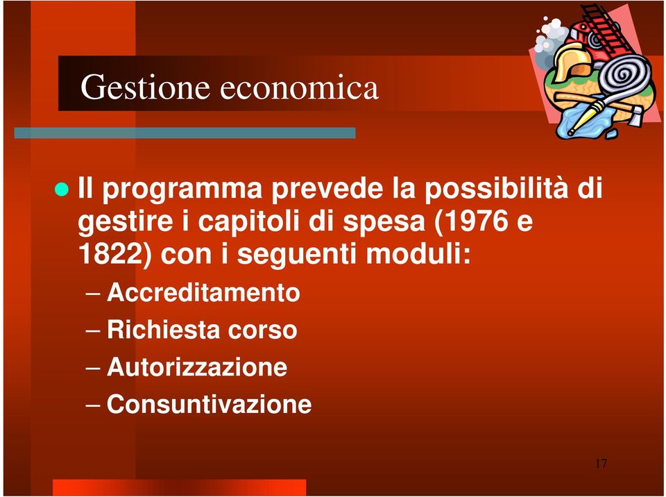 (1976 e 1822) con i seguenti moduli: