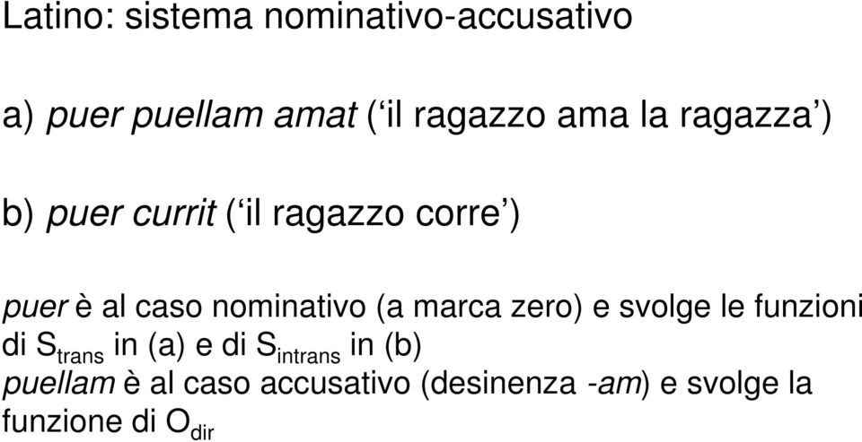 (a marca zero) e svolge le funzioni di S trans in (a) e di S intrans in (b)