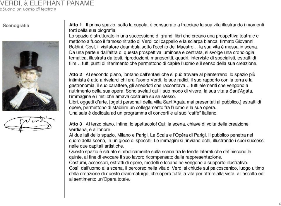 Così, il visitatore deambula sotto l occhio del Maestro la sua vita è messa in scena.