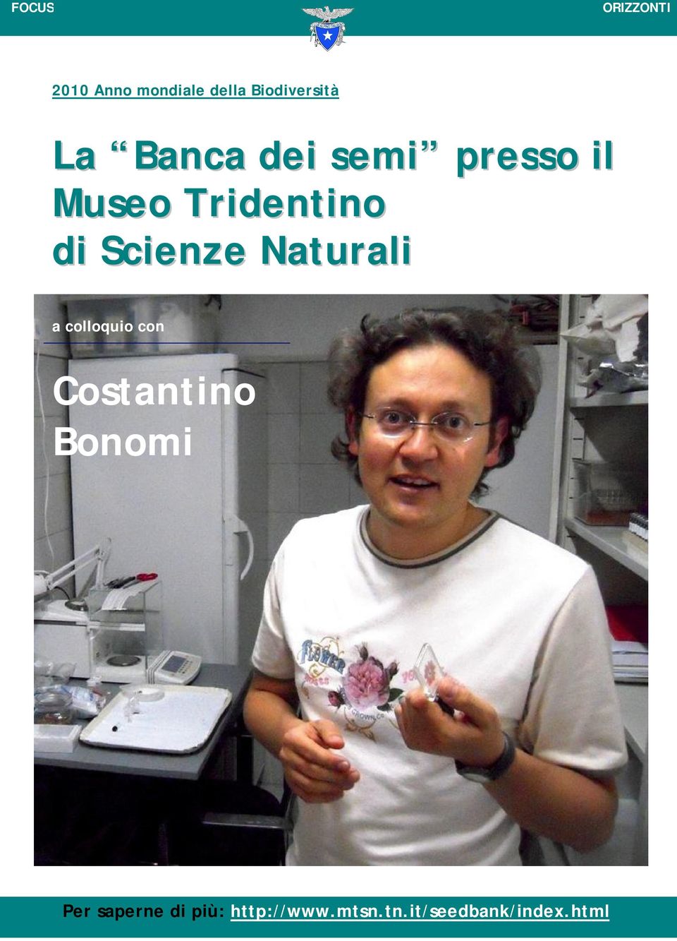 Scienze Naturali a colloquio con Costantino Bonomi