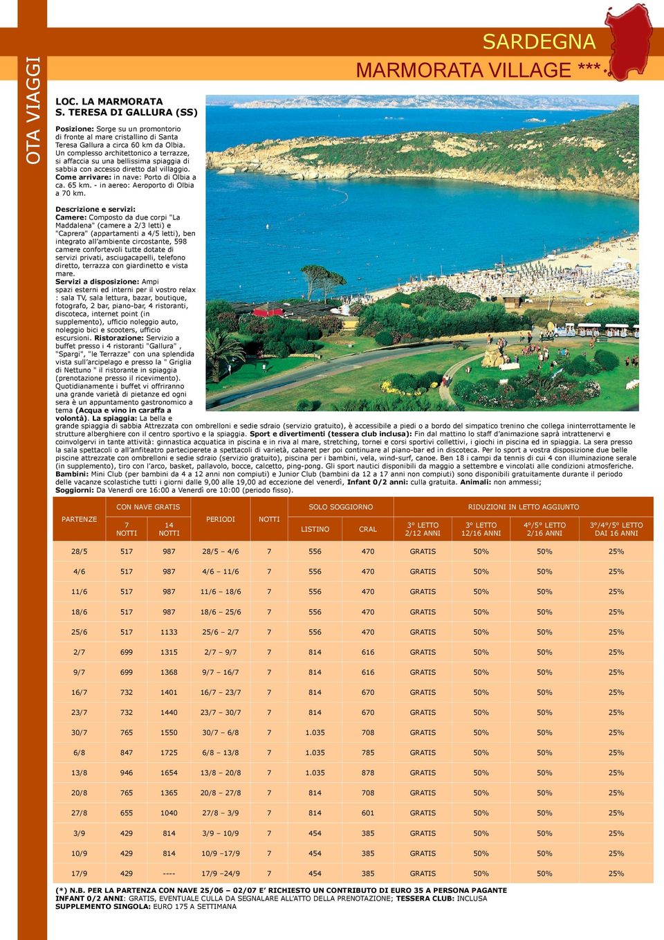 - in aereo: Aeroporto di Olbia a 0 km.