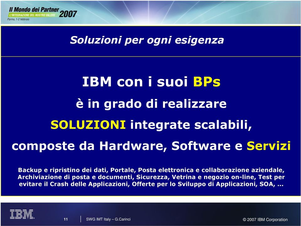 collaborazione aziendale, Archiviazione di posta e documenti, Sicurezza, Vetrina e negozio on-line, Test