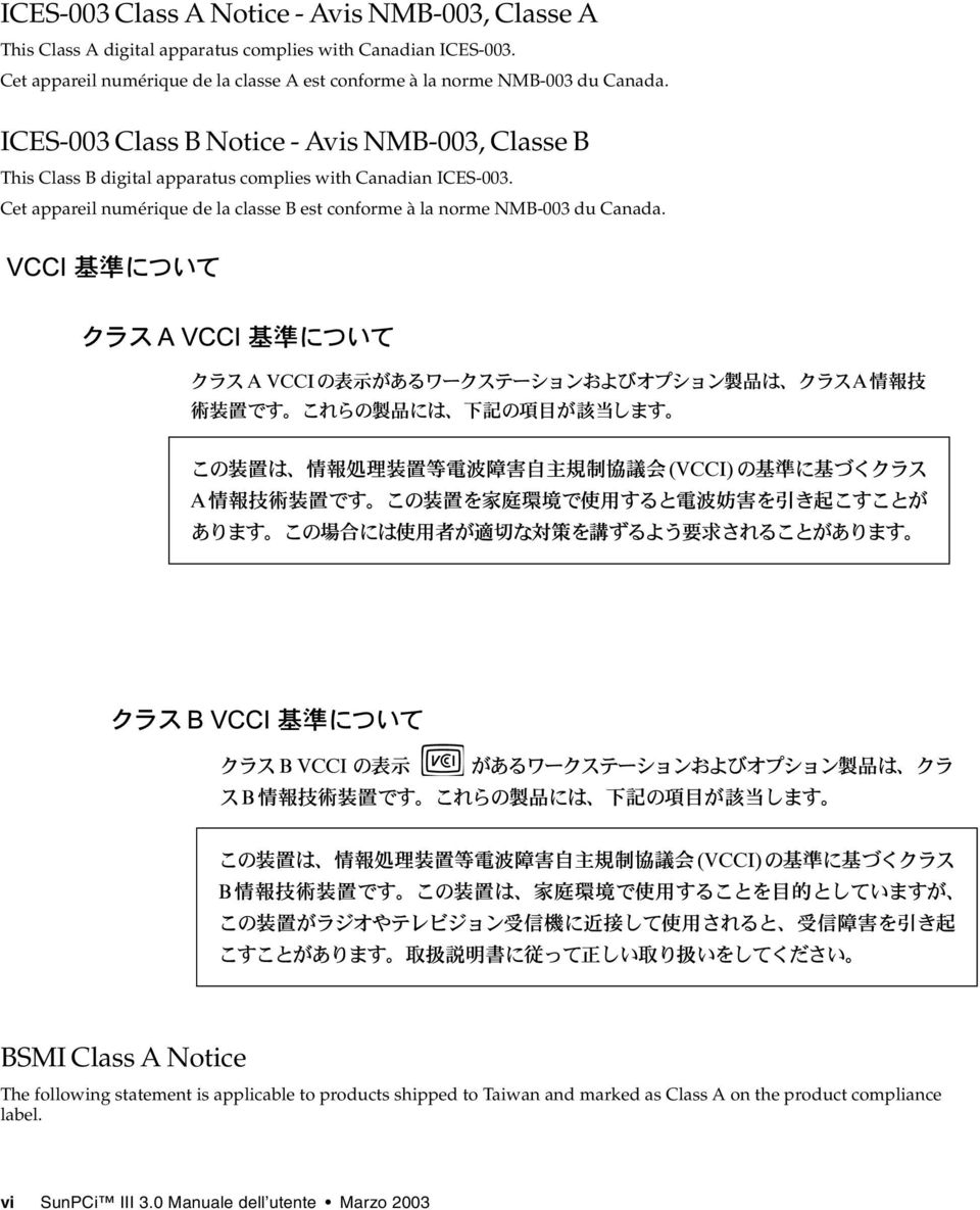 ICES-003 Class B Notice - Avis NMB-003, Classe B This Class B digital apparatus complies with Canadian ICES-003.