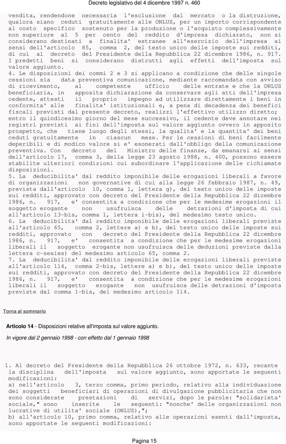 comma 2, del testo unico delle imposte sui redditi, di cui al decreto del Presidente della Repubblica 22 dicembre 1986, n. 917.